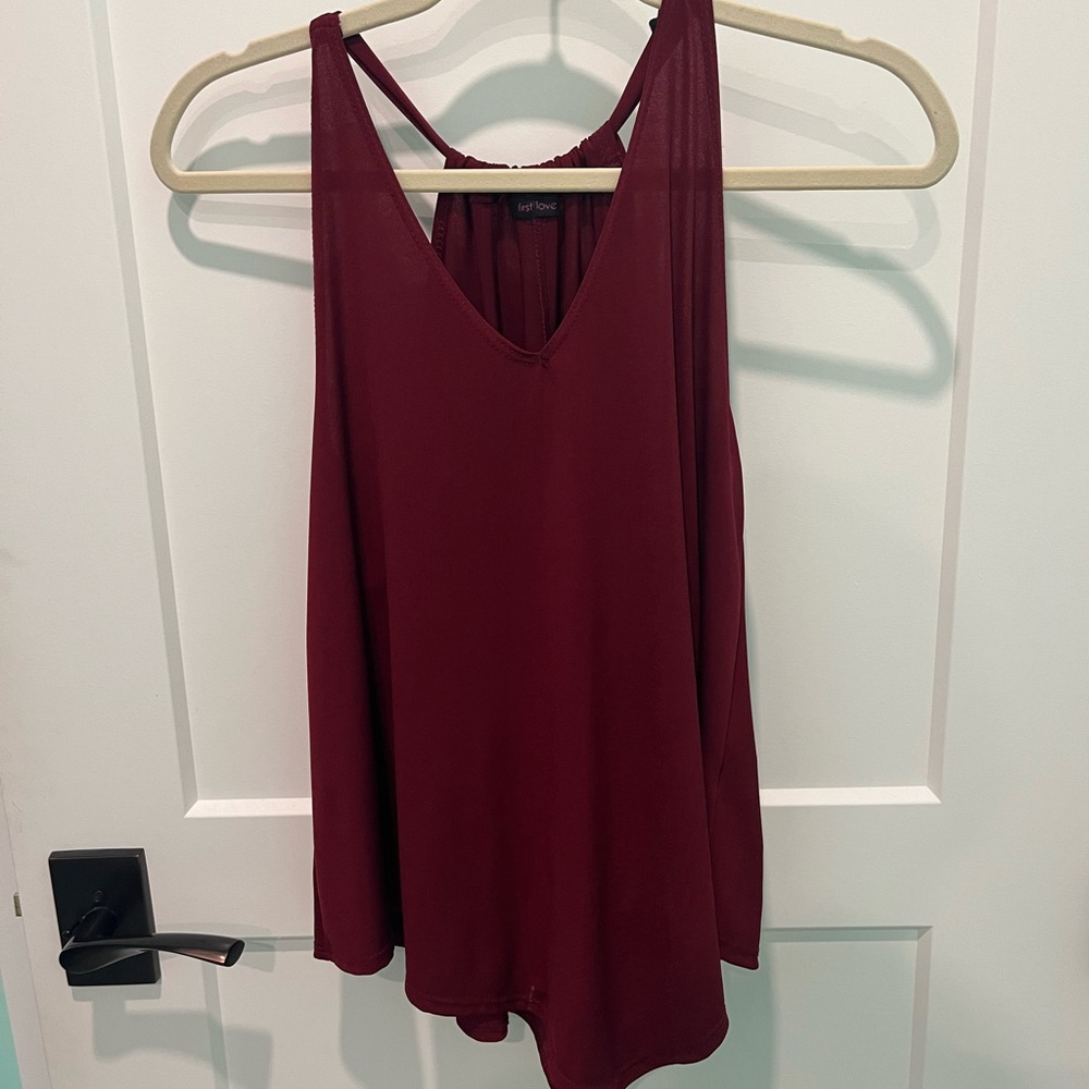 First Love Deep Red Tank Top